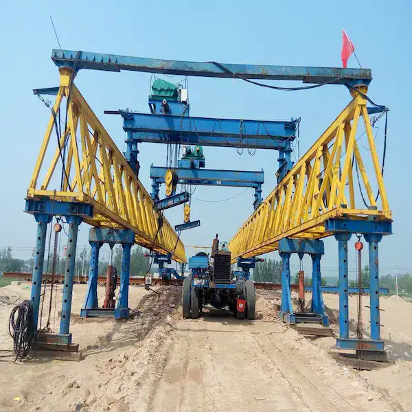 Bridge erecting machine operation