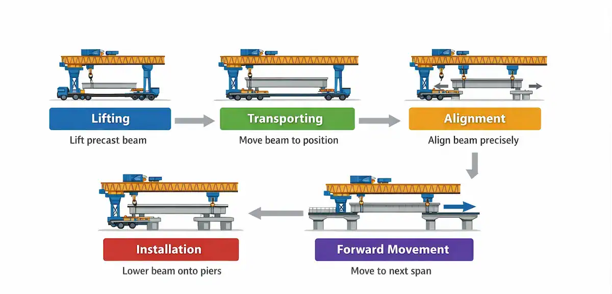 Bridge Launching Gantry Workflow