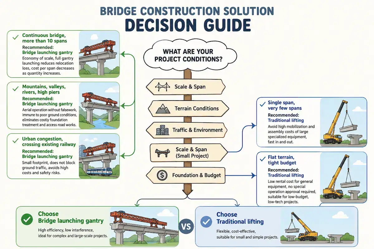 Bridge erection method decision guide
