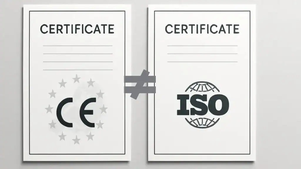 Core Comparison: ISO Certification ≠ CE Compliance