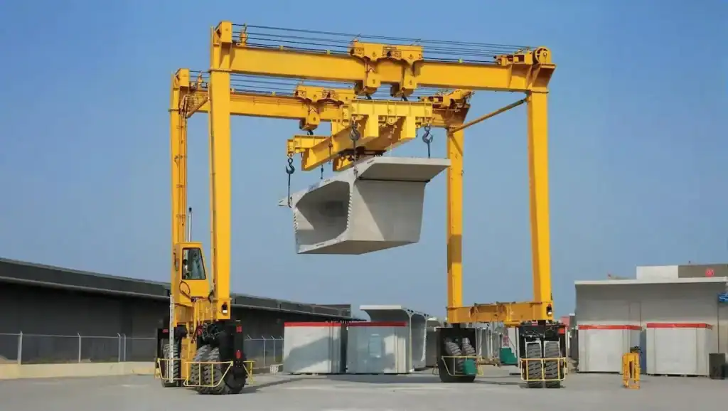 What Is a Precast Beam Yard Straddle Carrier?